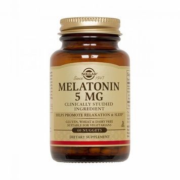 Мелатонин, 5 мг, Melatonin, Solgar, 60 жевательных таблеток,  Solgar фото