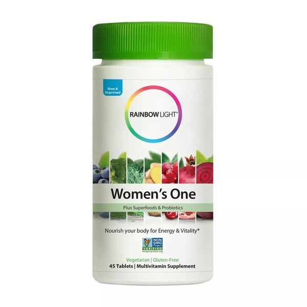 Мультивітаміни високої ефективності для Жінок, Superfoods Women's One, Non-GMO, Rainbow Light, 45 таблеток,  Rainbow Light фото
