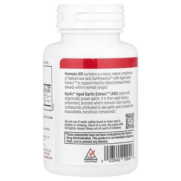 Екстракт часнику, для здоров'я артеріального тиску, Aged Garlic Extract, Kyolic, 80 капсул,  Kyolic фото
