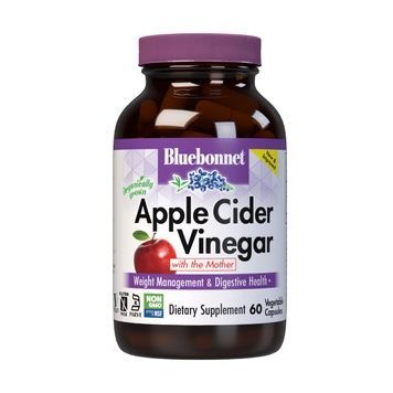 Яблучний оцет, Apple cider vinegar, Bluebonnet Nutrition, 60 вегетаріанських капсул,  Bluebonnet Nutrition фото