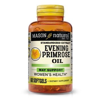 Масло примулы вечерней, Evening Primrose Oil, Mason Natural, 60 гелевых капсул,  Mason Natural фото