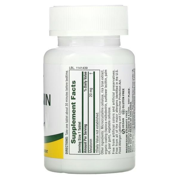 Мелатонин Быстродействующий, 20 мг, Fast Acting Melatonin, Natures Plus, 90 таблеток,  Natures Plus фото