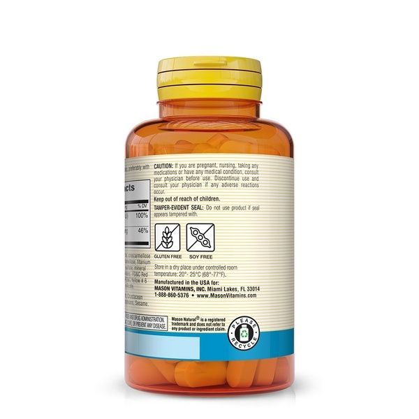 Кальций 600 мг с Витамином D3 800 МЕ, Calcium 600 mg with Vitamin D3 800 IU, Mason Natural, 60 таблеток,  Mason Natural фото