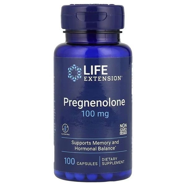 Прегненолон, 100 мг, Pregnenolone, Life Extension, 100 капсул,  Life Extension фото