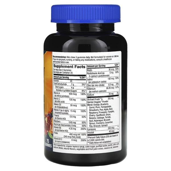 Мультивитамины премиум для мужчин, вкус фруктов, Alive! Men's Premium Gummy Multivitamin, Nature's Way, 75 жевательных конфет,  Nature's Way фото