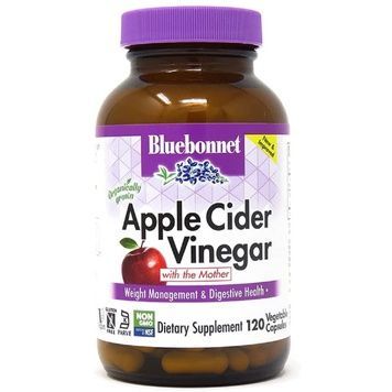 Яблучний оцет, Apple cider vinegar, Bluebonnet Nutrition, 120 вегетаріанських капсул,  Bluebonnet Nutrition фото