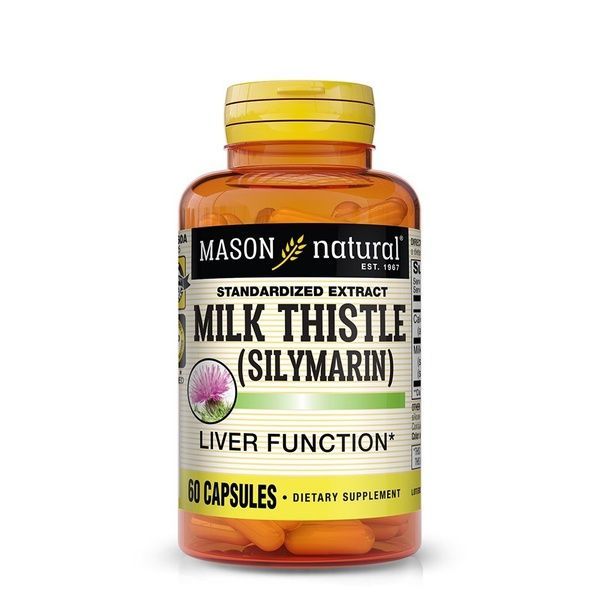 Расторопша (Силимарин), Milk Thistle (Silymarin), Mason Natural, 60 капсул,  Mason Natural фото