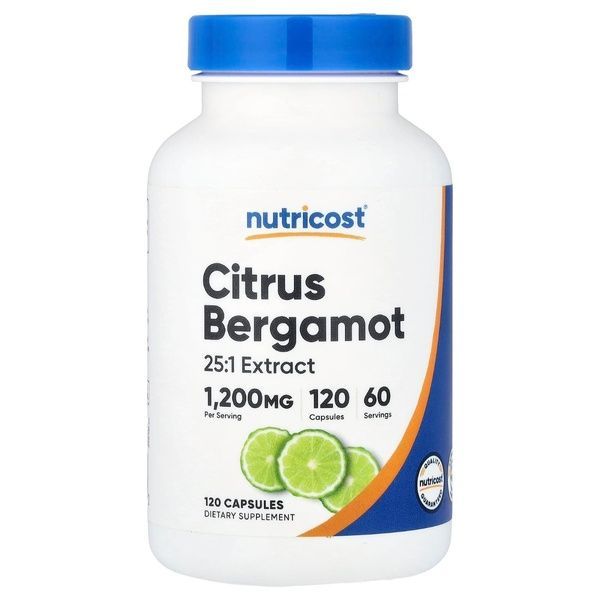 Цитрусовый бергамот, 1200 мг, Citrus Bergamot, Nutricost, 120 капсул,  Nutricost фото