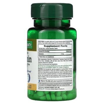 Мелатонін швидко розчинний, 3 мг, смак вишні, Melatonin, Nature's Bounty, 240 таблеток,  Nature's Bounty фото