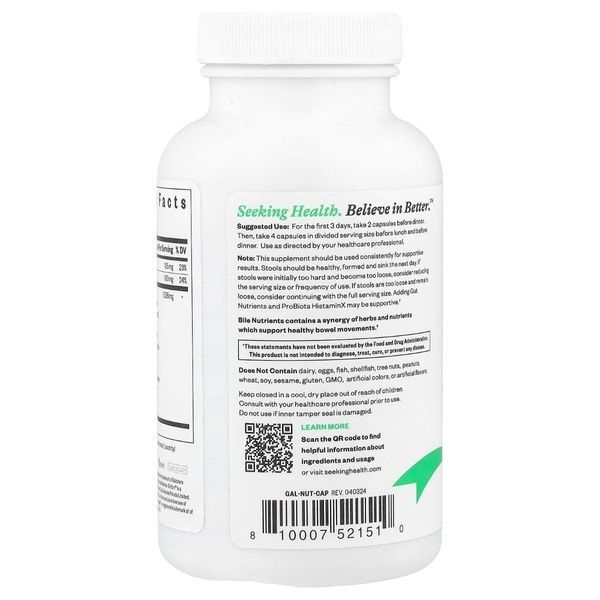 Поживні речовини для жовчі, Bile Nutrients, Seeking Health, 120 капсул,  Seeking Health фото