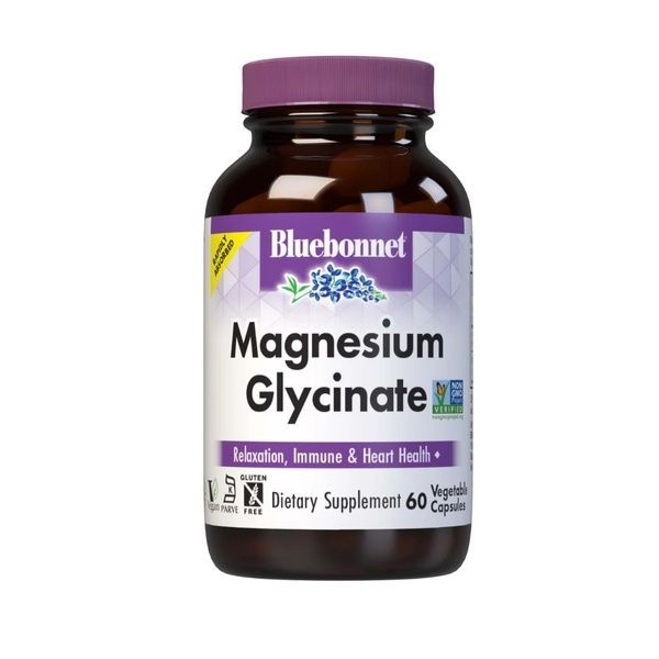 Магний Глицинат, 400 Мг, Magnesium Glycinate, Bluebonnet Nutrition, 60 вегетарианских капсул,  Bluebonnet Nutrition фото
