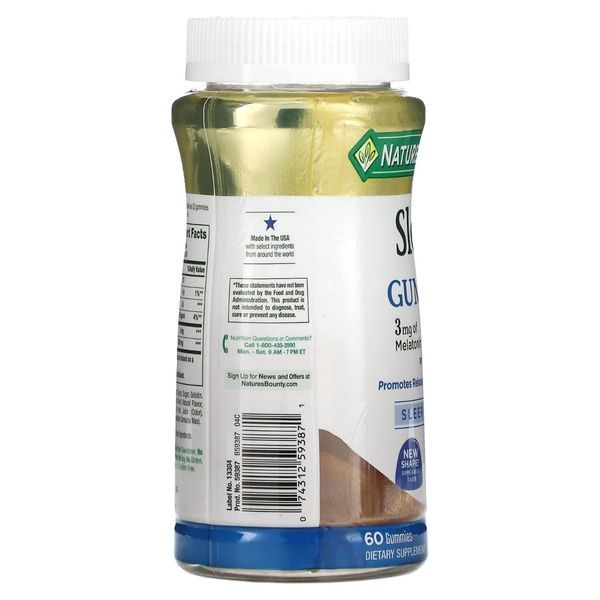Комплекс для сна, вкус тропического пунша, Sleep Gummies, Nature's Bounty, 60 жевательных конфет,  Nature's Bounty фото