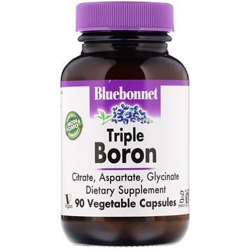 Потрійний бор 3мг, Bluebonnet Nutrition, Triple Boron, 90 вегетаріанських капсул,  Bluebonnet Nutrition фото