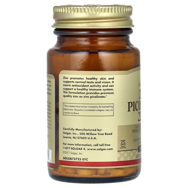 Цинк Пиколинат 22 мг, Zinc Picolinate, Solgar, 100 таблеток,  Solgar фото