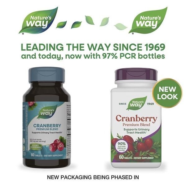 Клюква, премиум-смесь, 400 мг, Cranberry, Premium Blend, Nature's Way, 60 таблеток,  Nature's Way фото