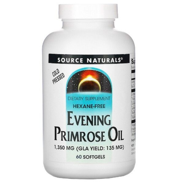 Масло Примулы Вечерней 1350mg, Source Naturals, 60 желатиновых капсул,  Source Naturals фото