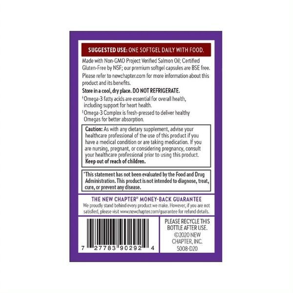 Омега 3 Комплекс, Omega 3 Complex, New Chapter, 30 желатиновых капсул,  New Chapter фото