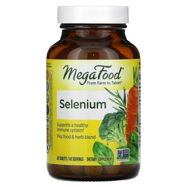 Селен, Selenium, MegaFood, 60 таблеток,  MegaFood фото