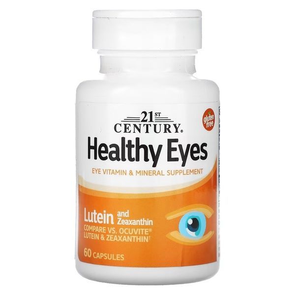 Лютеин и Зеаксантин, Healthy Eyes, Lutein & Zeaxanthin, 21st Century, 60 капсул,  21st Century фото