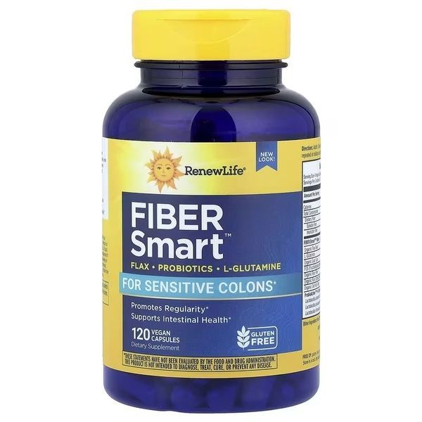 Поліпшення травлення, Fiber Smart, Renew Life, 120 веганських капсул,  Renew Life фото