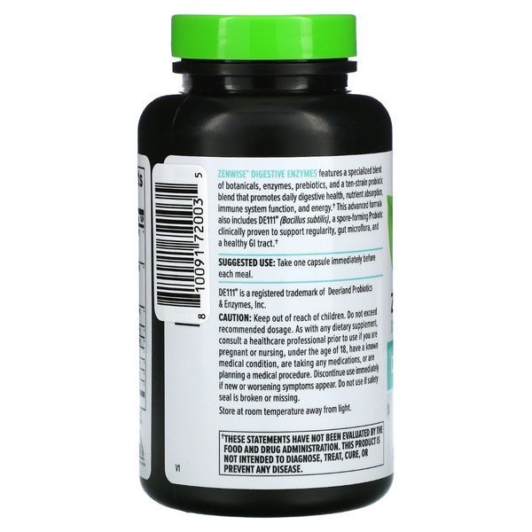 Пищеварительные ферменты и быстродействующие пробиотики, Digestive Enzymes with Probiotics, Zenwise, 100 капсул,  Zenwise фото