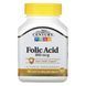 Фолієва кислота, 800 мкг, Folic Acid, 21st Century, 180 таблеток,  21st Century фото 1