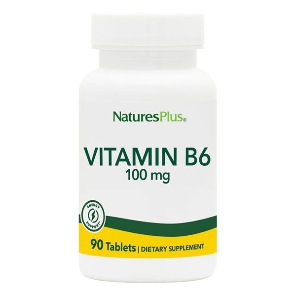 Витамин В6, Vitamin B6, Natures Plus, 100 мг, 90 Таблеток,  Natures Plus фото