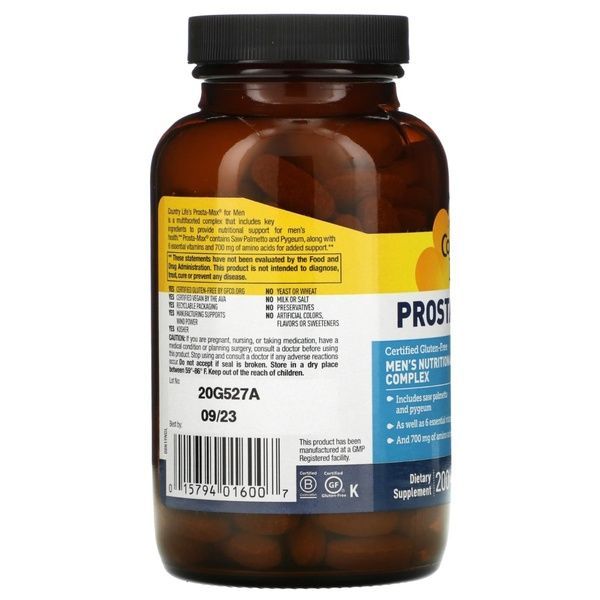 Комплекс для Здоровья и Поддержки Функции Простаты, Prosta Max For Men, Country Life, 200 таблеток,  Country Life фото