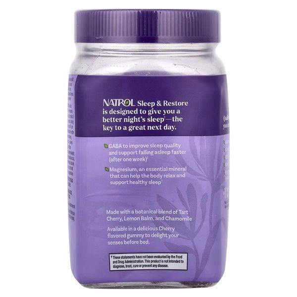 Здоровий сон та відновлення, без мелатоніну, смак вишні, Sleep & Restore, Natrol, 60 жувальних цукерок,  Natrol фото