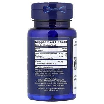 Теанін від стресу, Theanine XR Stress Relief, Life Extension, 30 вегетаріанських таблеток,  Life Extension фото