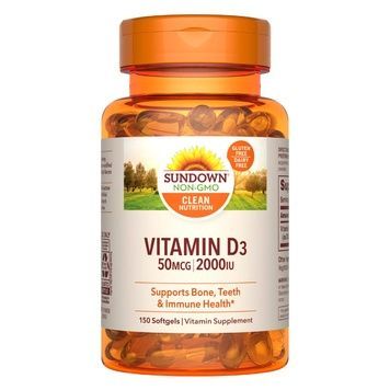 Витамин D3, 2000 МЕ, Vitamin D3, Sundown Naturals, 150 гелевых капсул,  Sundown фото