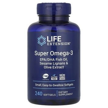 Супер Омега-3, Super Omega-3, Life Extension, 240 гелевих капсул,  Life Extension фото