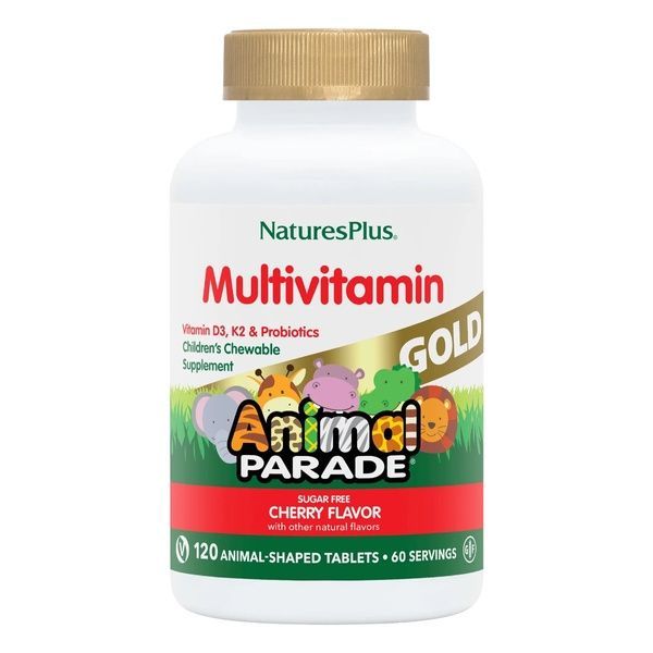 Мультивітаміни для Дітей, Смак Вишні, Animal Parade Gold, Natures Plus, 120 жувальних таблеток,  Natures Plus фото