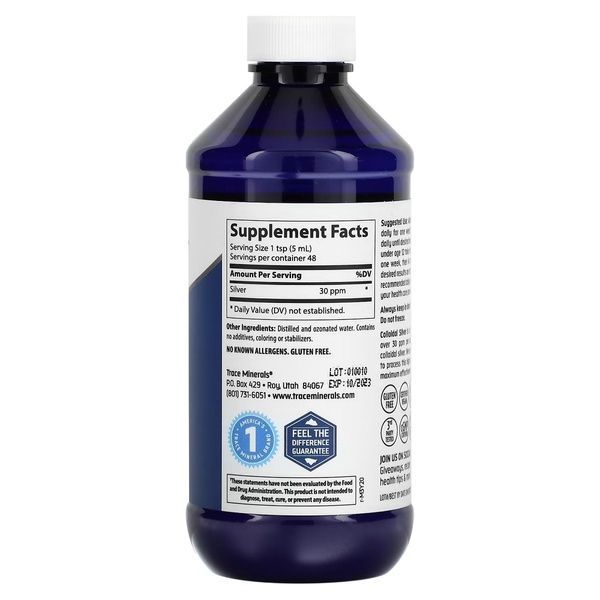 Колоїдне срібло, Colloidal Silver, Trace, 237 мл,  Trace фото