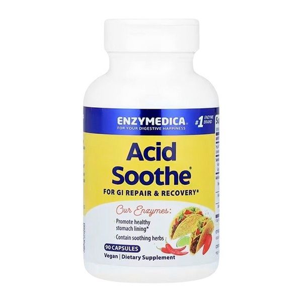 Пищеварительные ферменты от изжоги, Acid Soothe, Enzymedica, 90 капсул,  Enzymedica фото