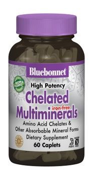 Хелатные Мультиминералы без Железа, Albion, Bluebonnet Nutrition, 60 капсул,  Bluebonnet Nutrition фото