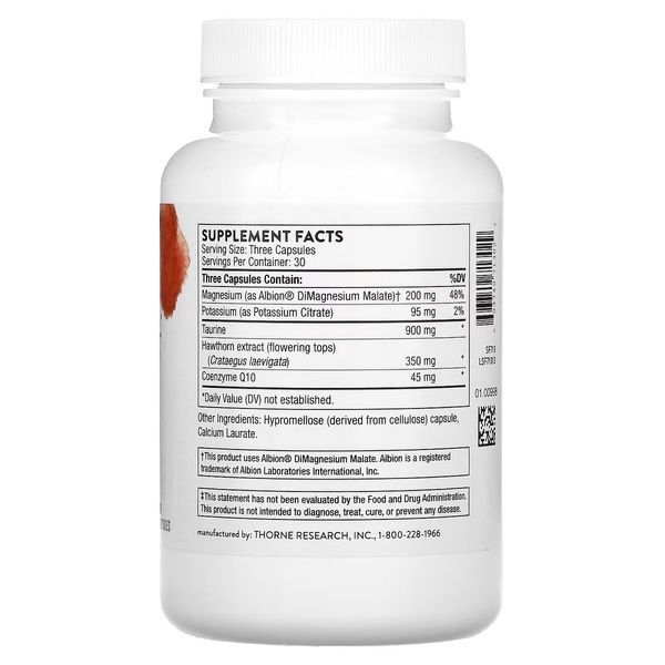 Комплекс для здоровья сердца с коэнзимом Q10 и боярышником, Heart Health Complex with CoQ10 and Hawthorn, Thorne, 90 капсул,  Thorne фото