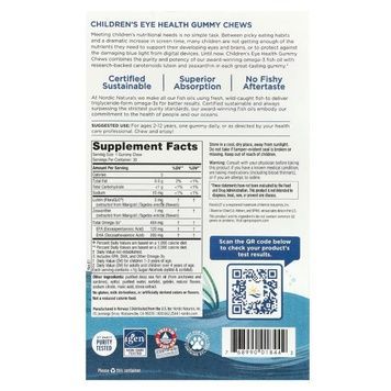 Здоров'я очей для дітей, без цукру, смак полуничний лимонад, Children's Eye Health, Nordic Naturals, 30 жувальних цукерок,  Nordic Naturals фото