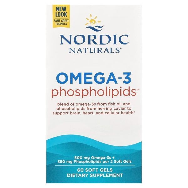 Омега-3 с фосфолипидами, Omega-3 &trade; Phospholipids, Nordic Naturals, 60 гелевых капсул,  Nordic Naturals фото