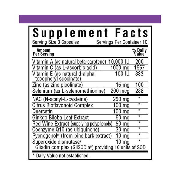 Формула Супер Антиоксидантов, Bluebonnet Nutrition, 30 вегетарианских капсул,  Bluebonnet Nutrition фото