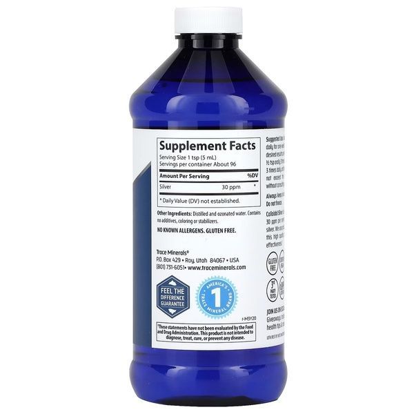 Колоїдне срібло, Colloidal Silver, Trace, 473 мл,  Trace фото