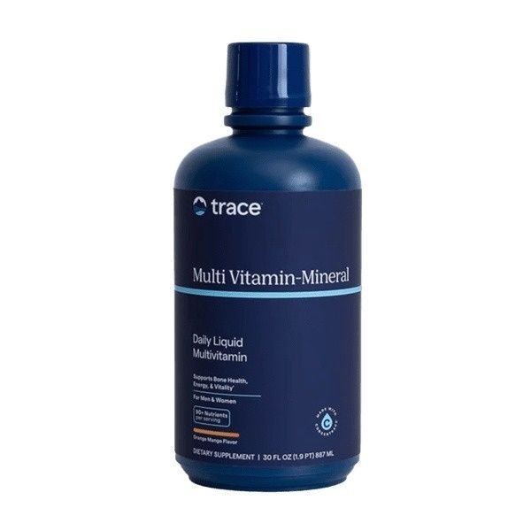 Рідкі мультивітаміни та мінерали: смак апельсин та манго, Liquid Multi Vitamin-Mineral, Trace, 887 мл,  Trace фото