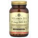 Витамин D3, 15 мкг, 600 МЕ, Cholecalciferol, Solgar, 120 вегетарианских капсул,  Solgar фото 3