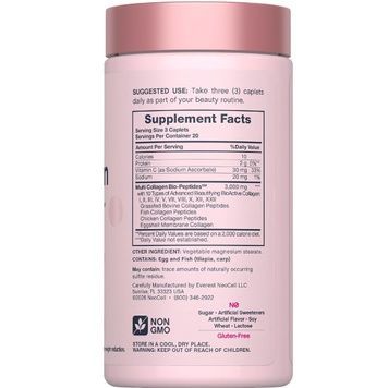 Мультиколагенові біо-пептиди, Multi Collagen Bio-Peptides Protein, Neocell, 60 каплет,  Neocell фото