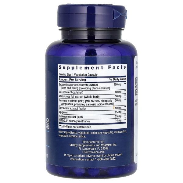 Экстракт крестоцветных, Cruciferous Vegetable Extract Blend, Life Extension, 60 вегетарианских капсул,  Life Extension фото