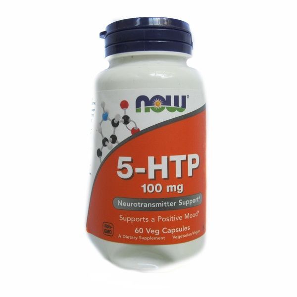 УЦЕНКА 5-HTP (Гидрокситриптофан), 100мг, Now Foods, 60 вегетарианских капсул (брак этикетки),  Now Foods фото