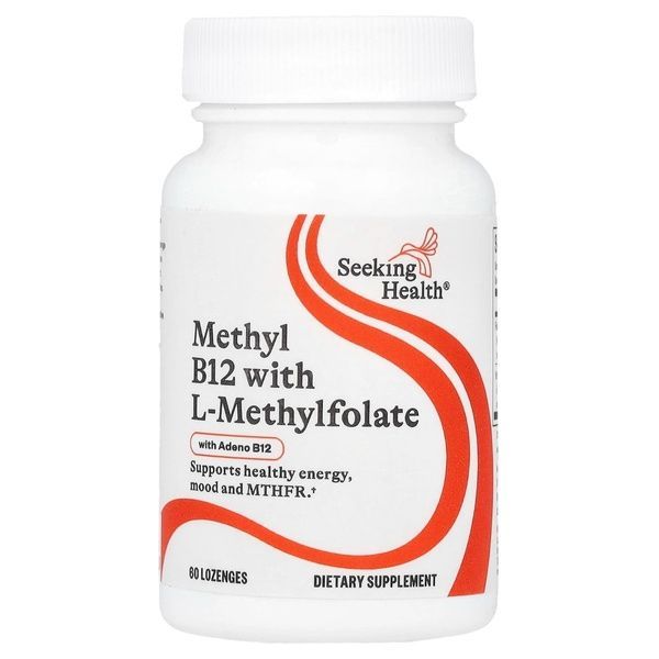 Метил B12 з L-метилфолатом, смак вишні, Methyl B12 with L-Methylfolate, Seeking Health, 60 жувальних таблеток,  Seeking Health фото