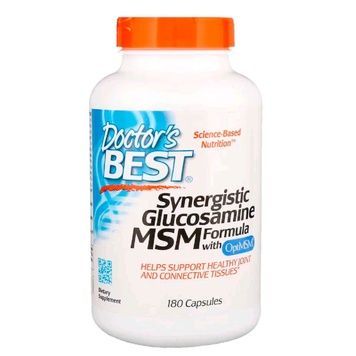 Синергичний Глюкозамін МСМ-Формула, OptiMSM, Doctor's Best, 180 капсул,  Doctor's Best фото