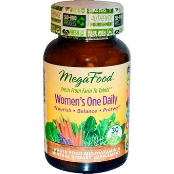 Мультивитамины для женщин Women&rsquo;s One Daily MegaFood 30 таблеток,  MegaFood фото