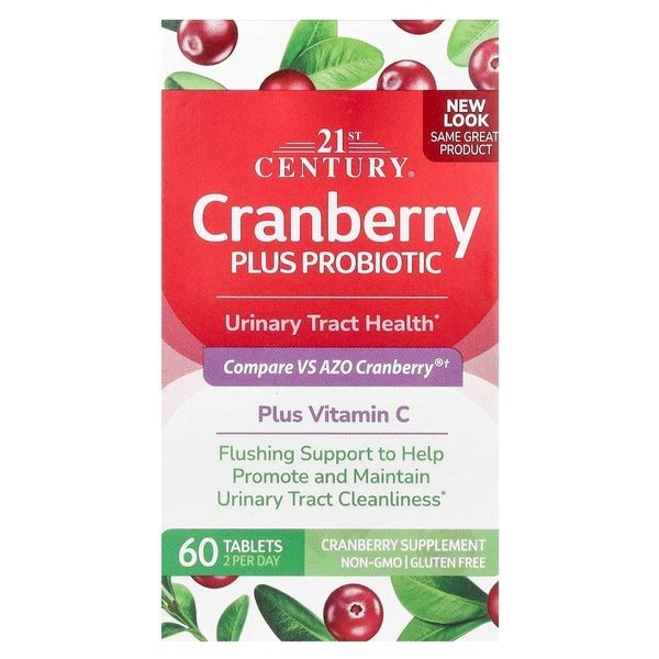 Клюква с пробиотиком, Cranberry Plus Probiotic, 21st Century, 60 таблеток,  21st Century фото